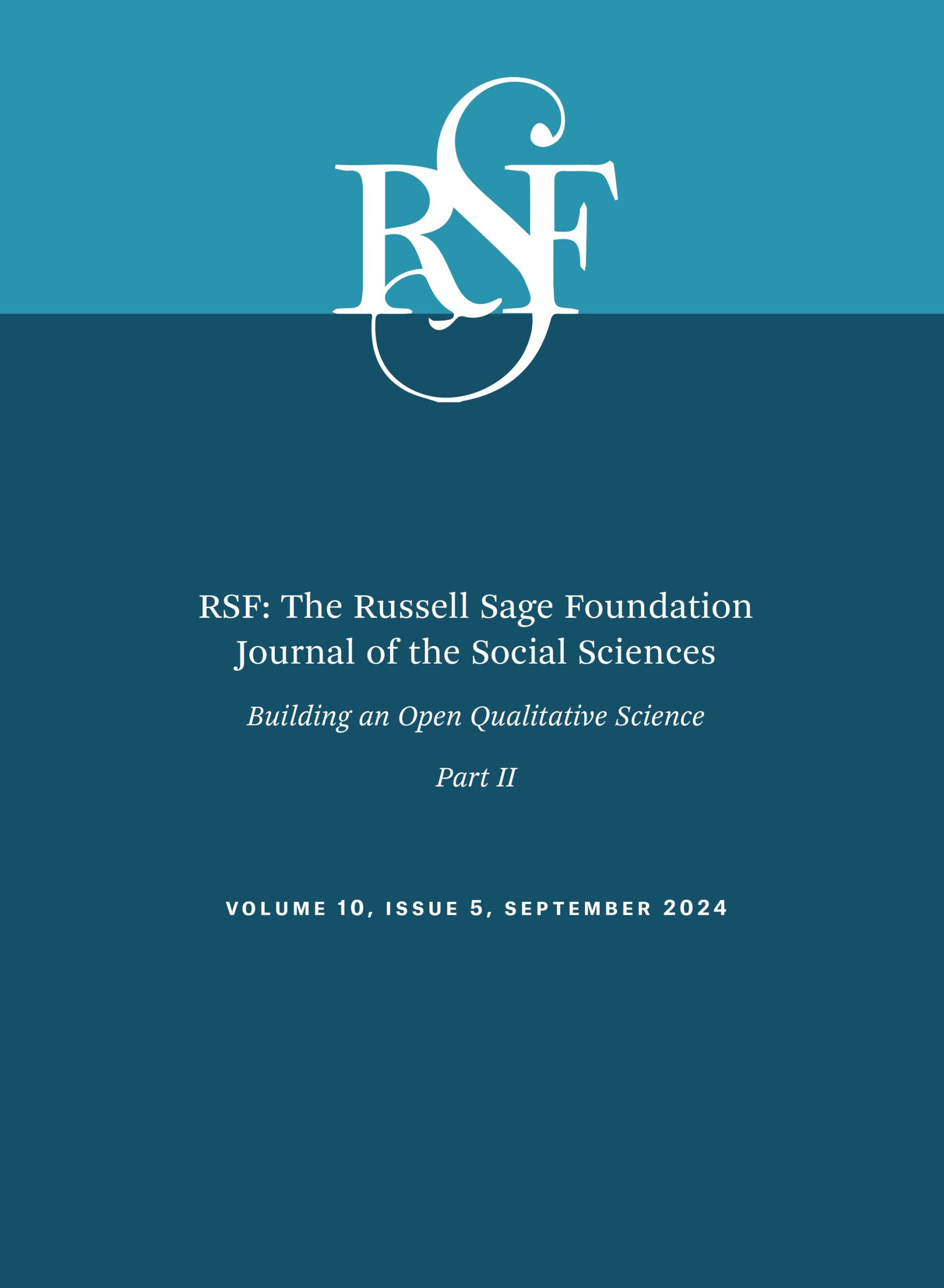 RSF: The Russell Sage Foundation Journal of the Social Sciences
Vol. 10, Issue 5
1 Sep 2024
