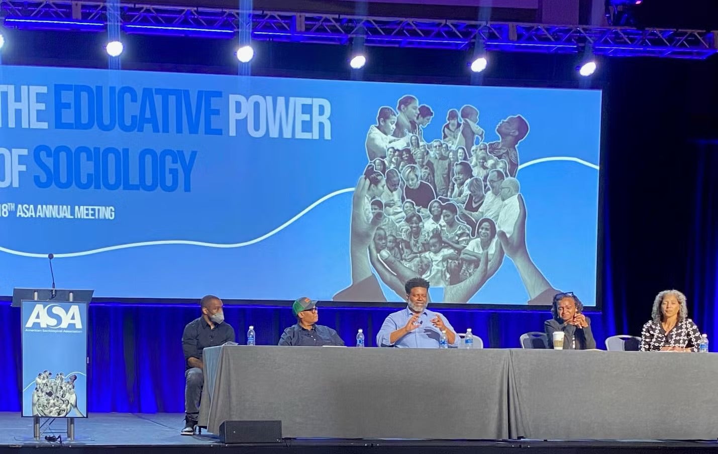 Corey Fields giving a panel lecture.