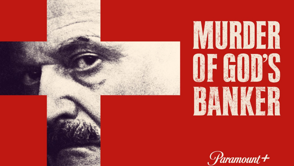 Cover art for New Documentary Series Murder of God's Banker